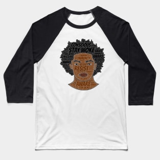 Black Strong Woke Melanin King Baseball T-Shirt